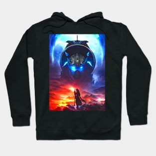 Human/Alien War - Alien Overseer - AI Generated Sci Fi Concept Art - Hoodie